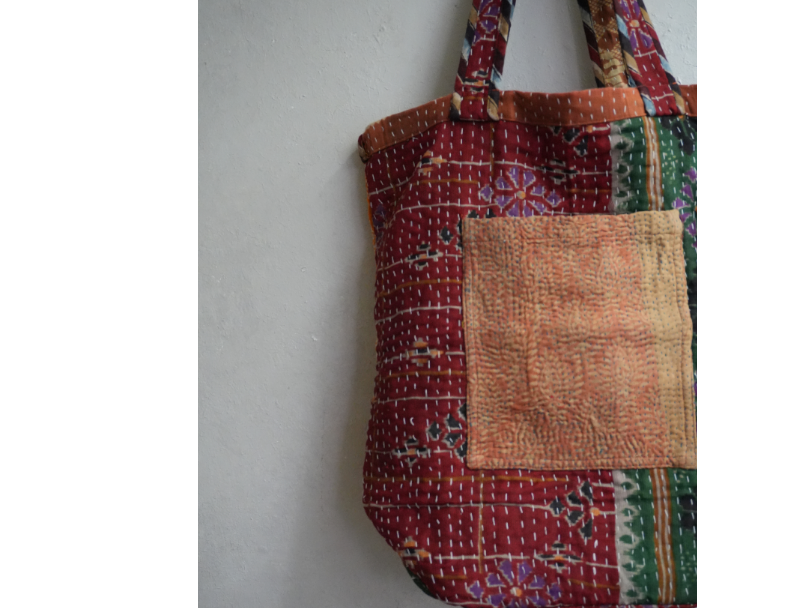 kantha Tote 老甘達花布袋 5