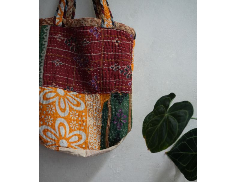 kantha Tote 老甘達花布袋 5