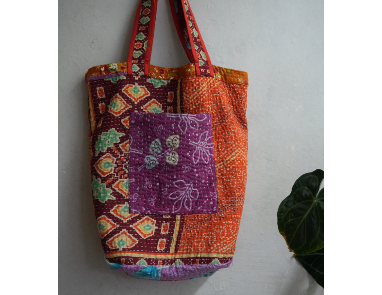 kantha Tote 老甘達花布袋 3
