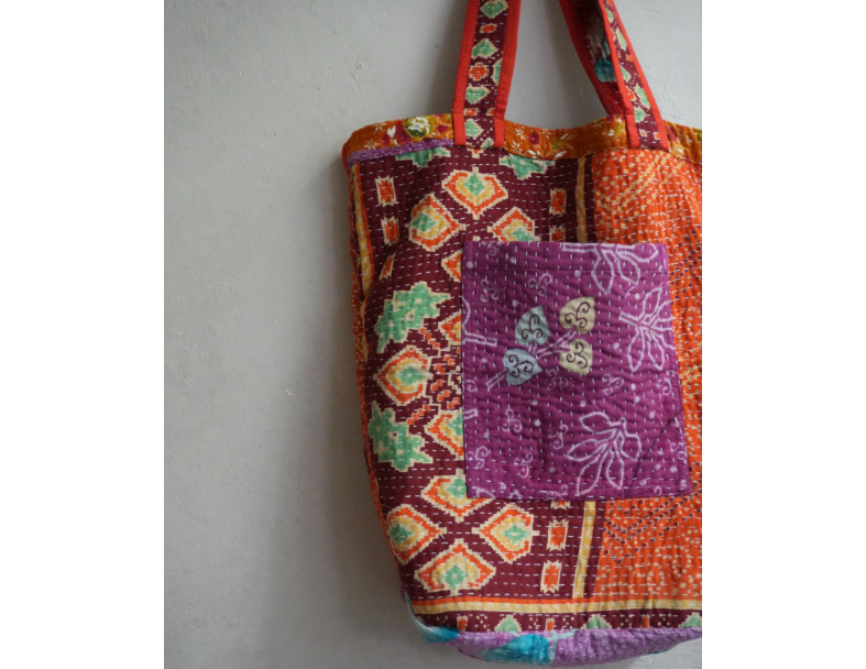 kantha Tote 老甘達花布袋 4
