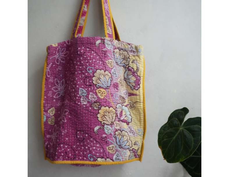 kantha Tote 老甘達花布袋 1