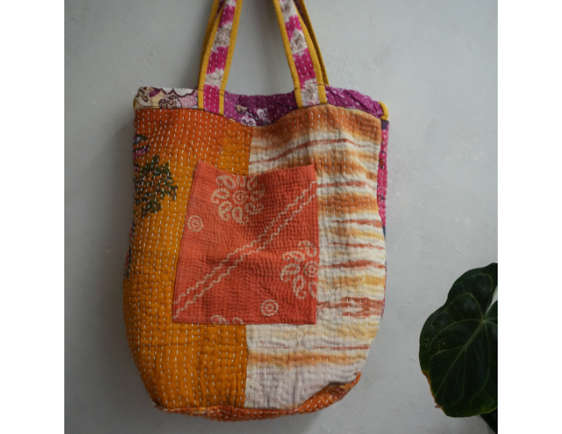 kantha Tote 老甘達花布袋 4