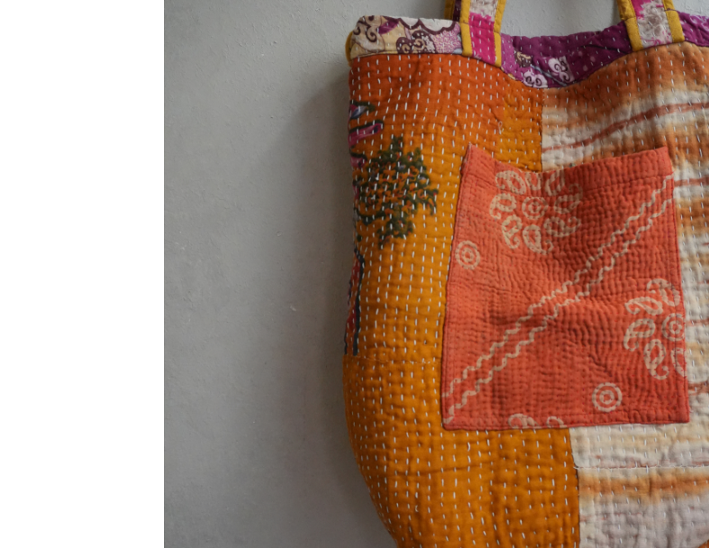 kantha Tote 老甘達花布袋 5