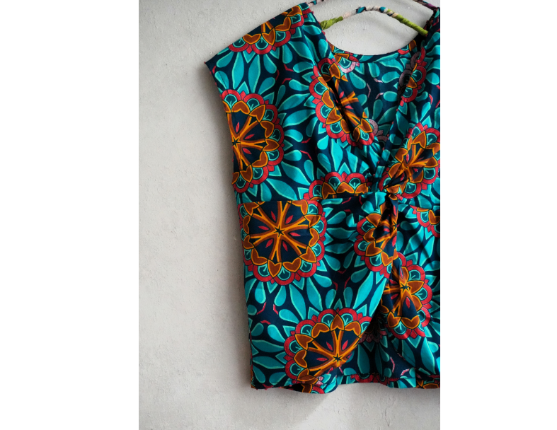AFRICA CROSS BLOUSE* 藍金海洋 3