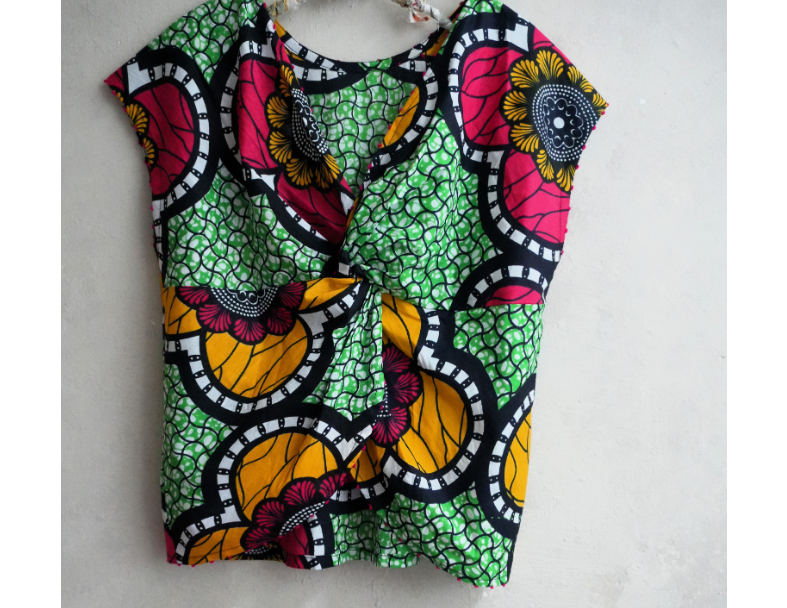 AFRICA CROSS BLOUSE*Green 1