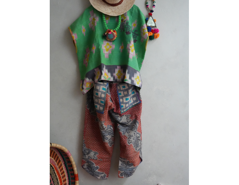 kantha 老甘達口袋褲*舊粉點 3