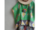 kantha Hindi 木印寬版上衣*青綠