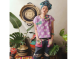 kantha Hindi 木印寬版上衣*舊米花
