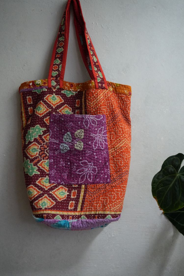 kantha Tote 老甘達花布袋