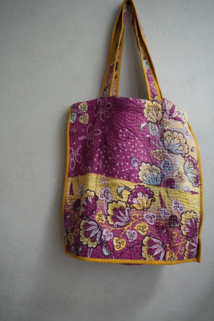 kantha Tote 老甘達花布袋