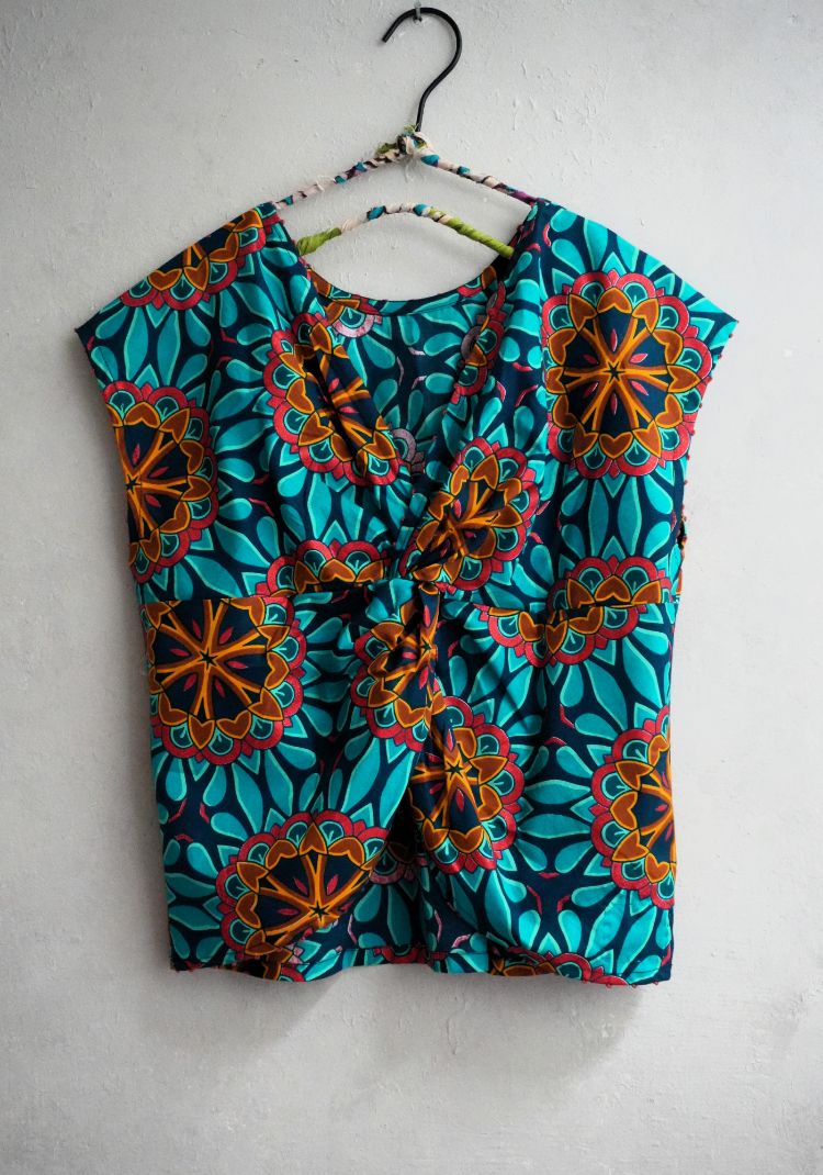 AFRICA CROSS BLOUSE* 藍金海洋