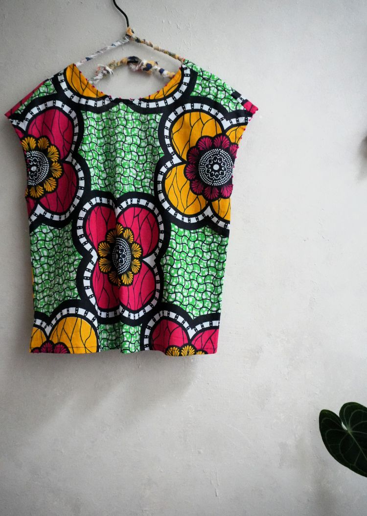 AFRICA CROSS BLOUSE*Green