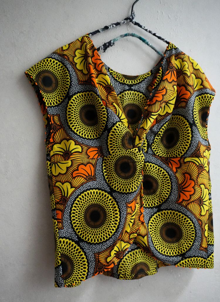 AFRICA CROSS BLOUSE*Yellow