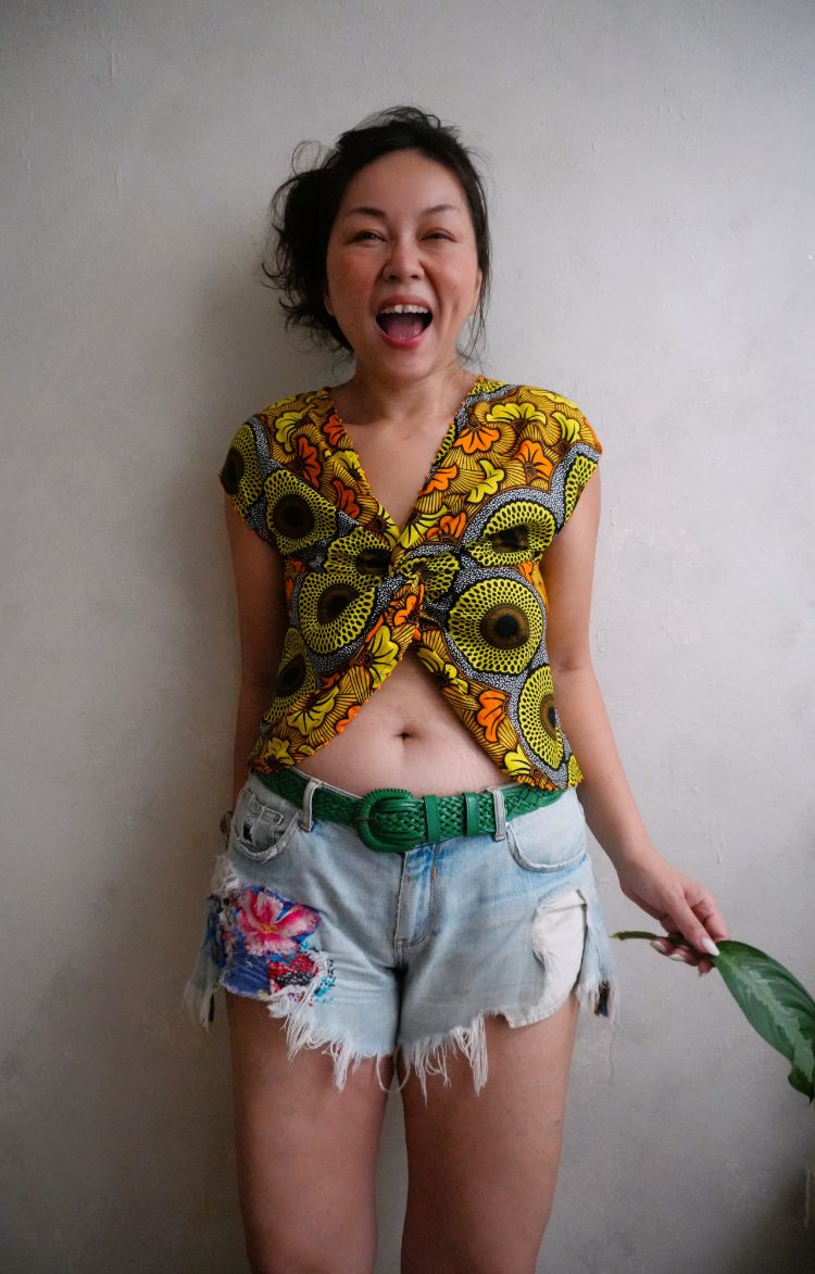 AFRICA CROSS BLOUSE*Yellow