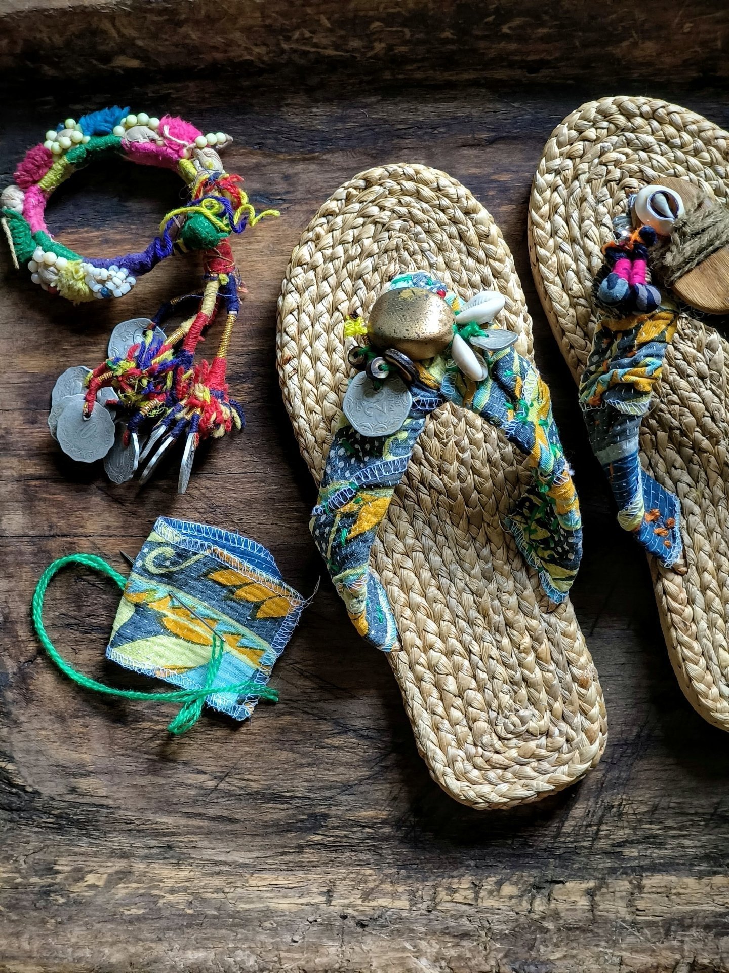 Shoes 花尾手製水草鞋 