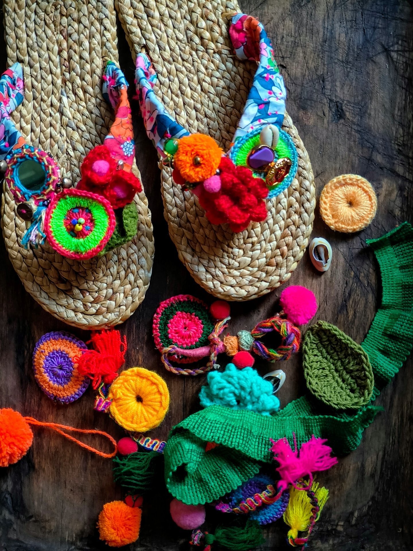 Shoes 花尾手製水草鞋 